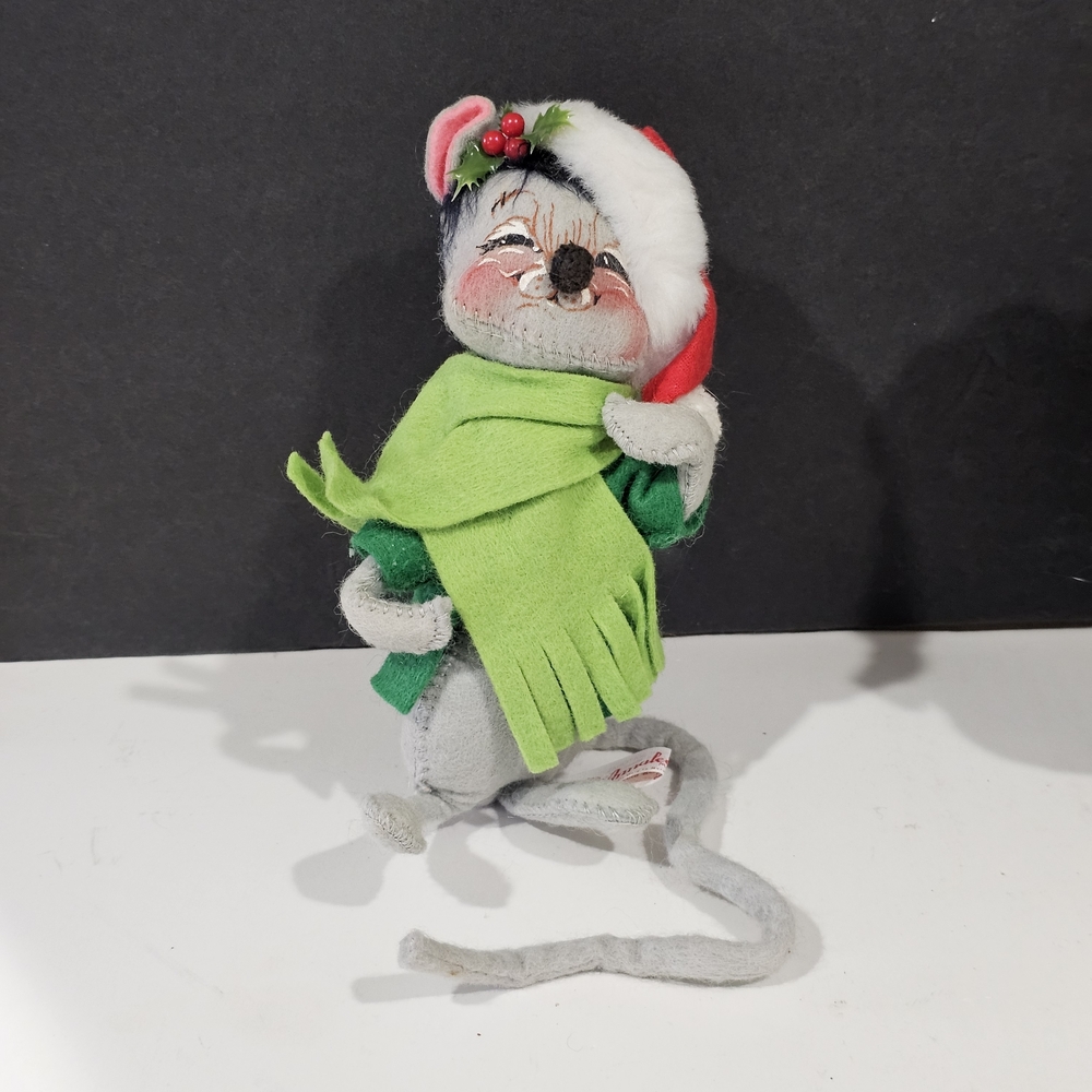 Annalee Christmas Mice with Red, Green, and Gray Accents - Picture 3 of 15